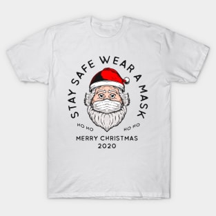 Santa Clause Wear Mask T-Shirt